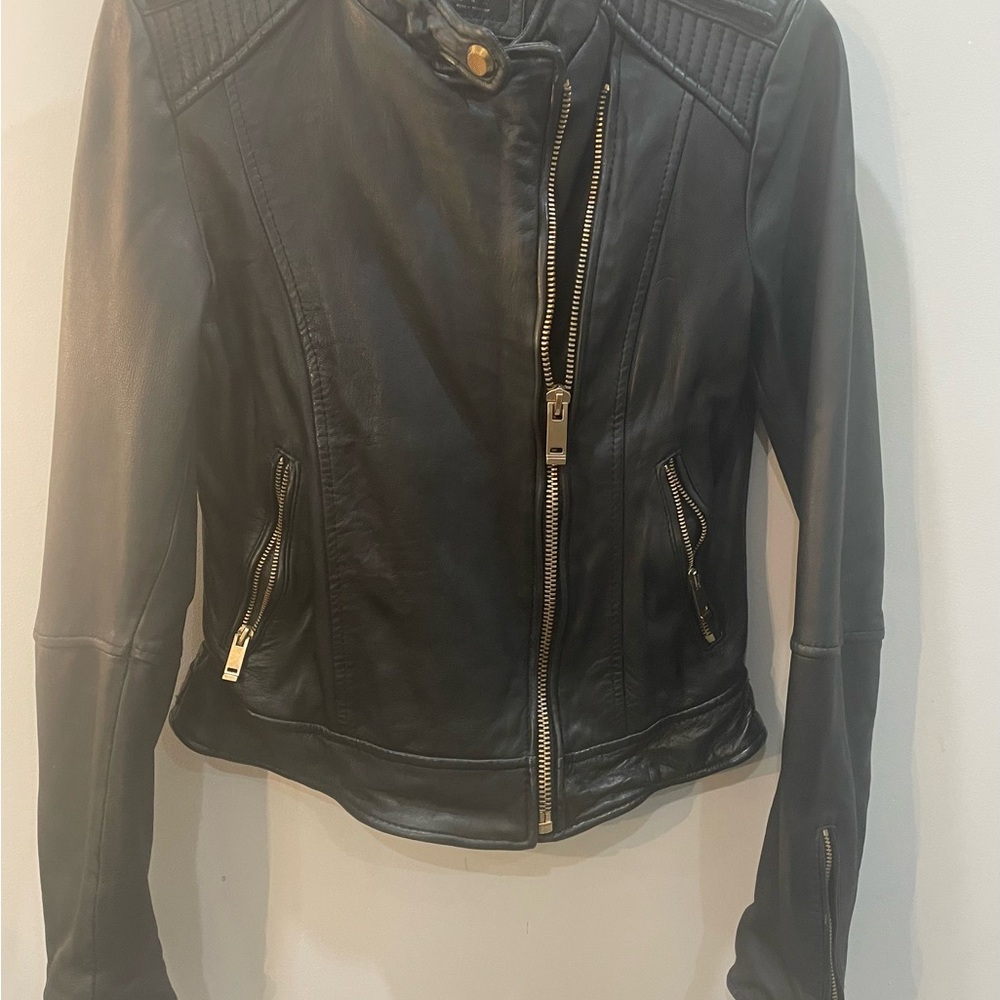 Zara Black Leather Jacket